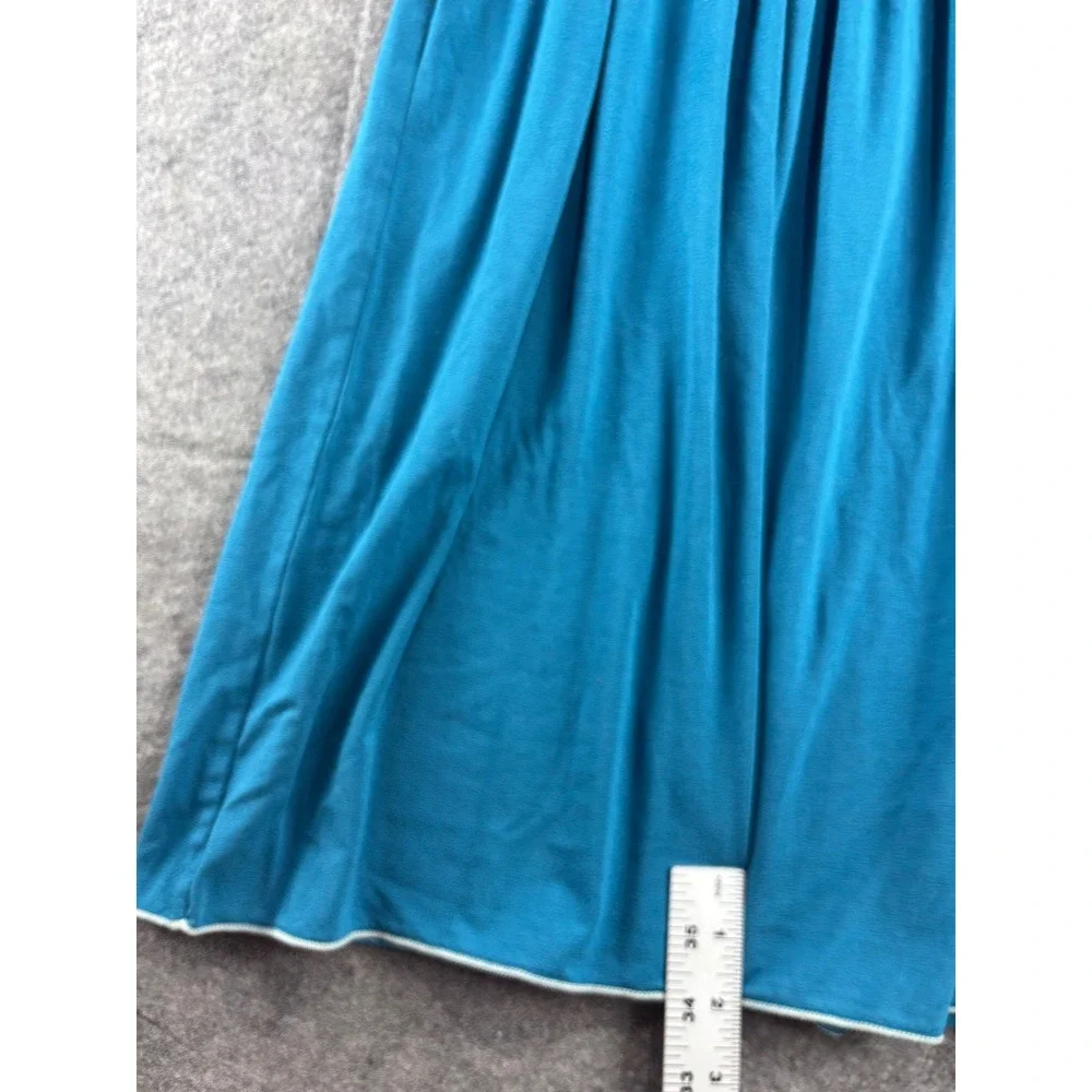 Max Studio Teal Blue Smocked Empire Waist Mini Dress Women XL Aquamarine 00s y2k